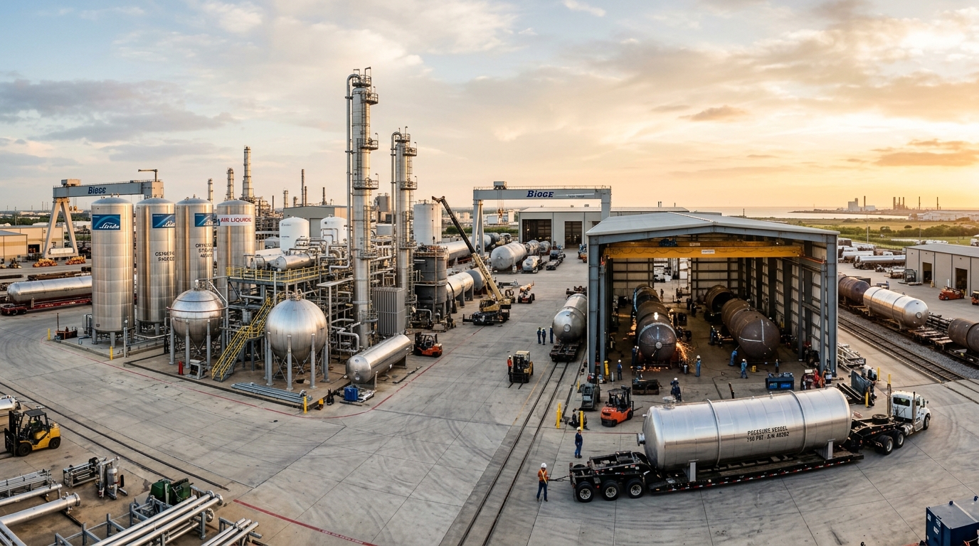 Agarwal Tanks heavy fabrication facility and certified industrial pressure vessel manufacturing yard